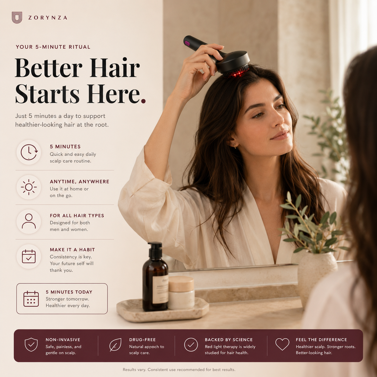 Zorynza™ Red Light Scalp Brush