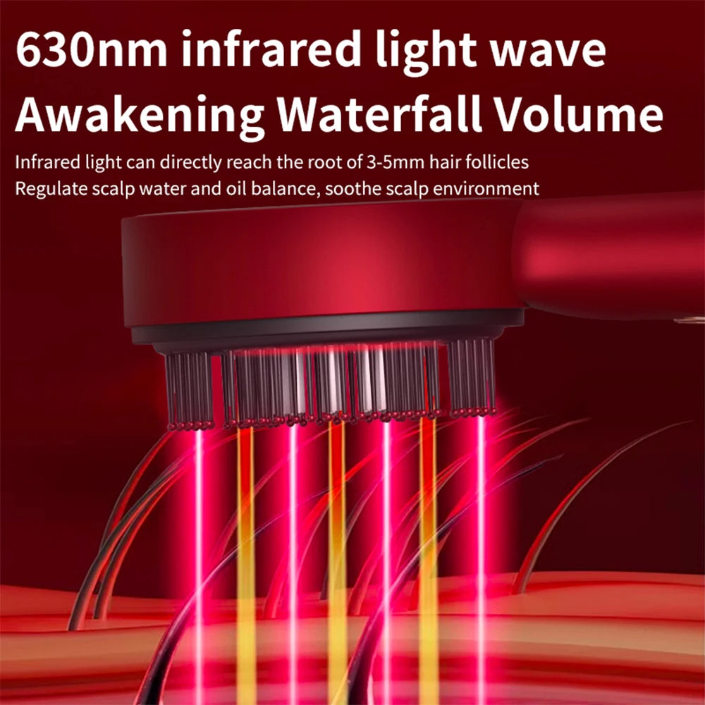 LuminaGrow™ Red Light Scalp Brush
